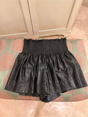 Shirred Waist Black flowy shorts